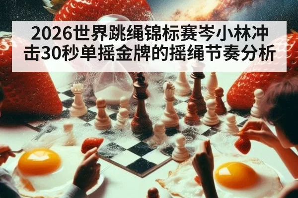2026世界跳绳锦标赛岑小林冲击30秒单摇金牌的摇绳节奏分析
